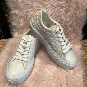 Fendi FF White Sneakers 39.5 NEW